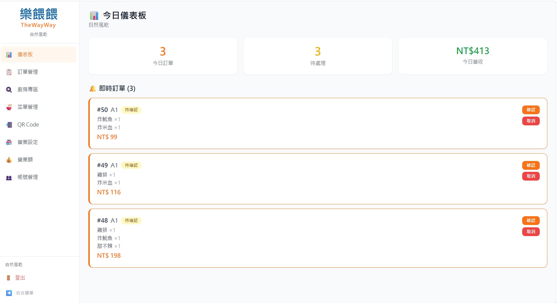 後台管理介面